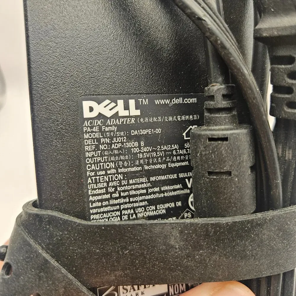 DELL GENIUINE 130W AC/DC POWER ADAPTER GOOD SHAPE DA130PE1-00